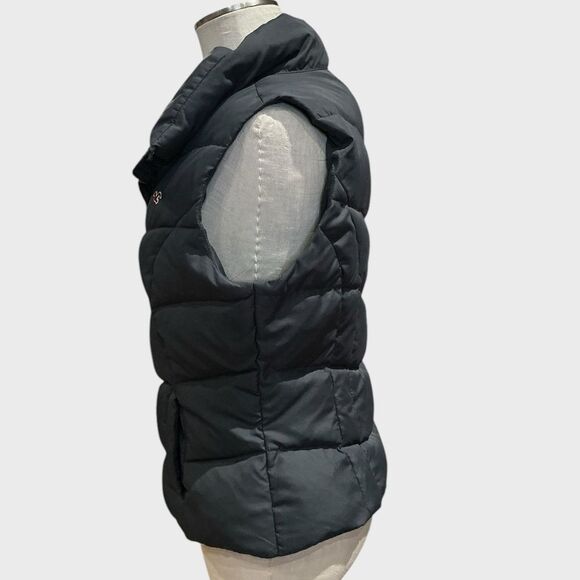 Hollister Womens Large Down Puffer Vest Zipper Front Sleeveless Pockets - Picture 4 of 9